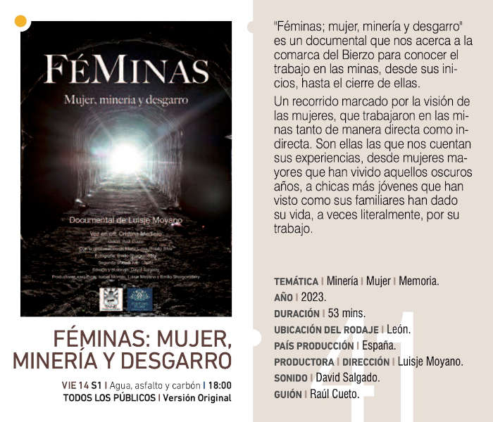 Cartel de FÉMINAS. MUJER, MINERÍA Y DESGARRO